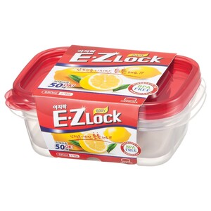 E.Z Lock Rectangle Container 520Ml 2 Pieces