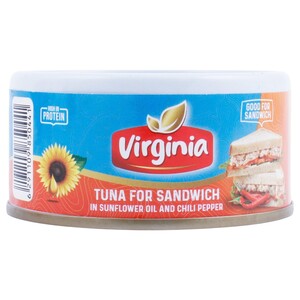Virginia Tuna For Sandwich In Sunflower Oil & Chili Pepper 160G