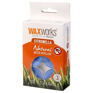 Wax Works Citronella Tea Lights Assorted 12 Pieces