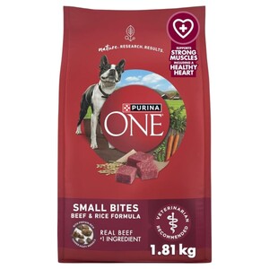 Purina One Dog Food Small Bites Beef & Rice 1.81Kg