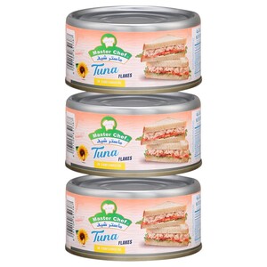 Master Chef Tuna Flakes Light Meat In Sunflower Oil 170G X3