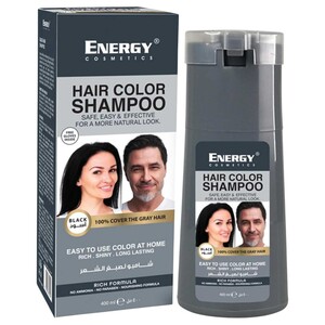 Energy Hair Color Shampoo Black 400Ml