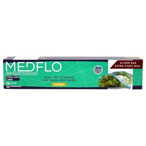 Medflo Slider Bag Large 27Cm X 24Cm 10 Pieces