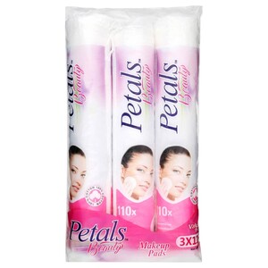 Petals Beauty Makeup Pads 110 Pieces X3