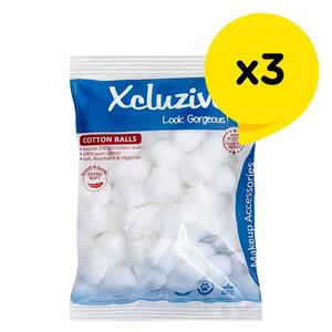 Xcluzive Cotton Balls 3X100's Vle.Pck
