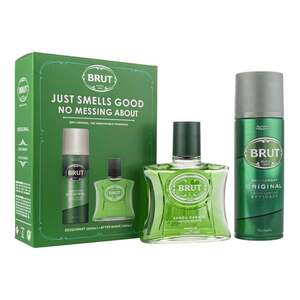 Faberge Brut Original Aftershave 100Ml Gift Set 300Ml