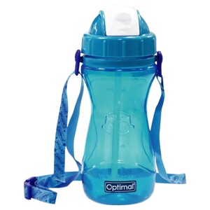 Optimal P.P. Wide Neck Silicone Straw Bottle +12 Months 400Ml