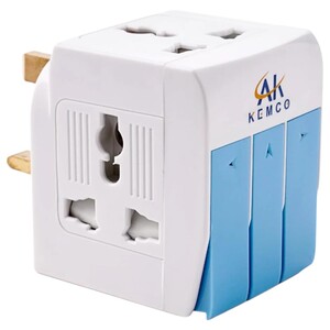 Ak Kemco 3 Way Universal Multi Adapter Plug With Switch Ak-938Sl