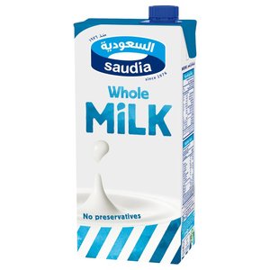 Saudia Whole Milk Full Fat 1L