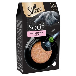 Sheba Cat Food Soup With Salmon 40G X4