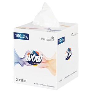 Wow Facial Tissue Classic 2Ply 100 Sheets