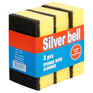Silver Bell Sponge With Scourer 3 Pieces