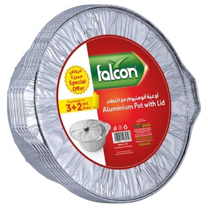 Falcon Aluminum Pot With Lid 22Cm 3 Pieces +2 Free