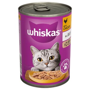 Whiskas Cat Food Adult Chicken In Jelly Tin 400G