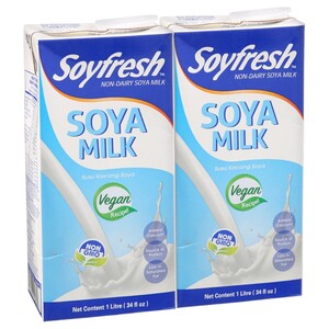 Soyfresh Milk Soya Natural 1L X2
