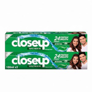 Close Up Triple Fresh Gel Toothpaste -25% 100Ml*2