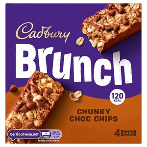 Cadbury Brunch Chunky Oat Choco Chip 28G X4