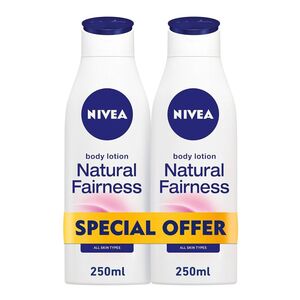 Nivea Natural Fairness Normal To Dry Skin Body Lotion 250 Ml Pack Of 2