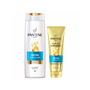 Pantene 2 In 1 Pro-V Daily Care Shampoo 400 Ml + Oil Replacement 275 Ml