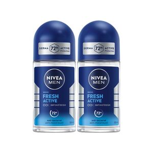 Nivea Men Fresh Active Antiperspirant Roll-On 50 Ml X 2