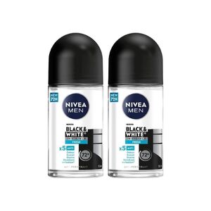 Nivea Men Antiperspirant Black & White Roll-On 50 Ml X 2 Pcs