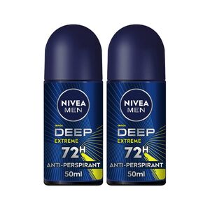 Nivea Men Deep Extreme 72 Hours Anti-Perspirant Roll On 50 Ml X 2 Pcs
