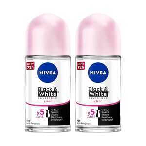 Nivea Black & White Antiperspirant Roll-On For Women 50 Ml X 2 Pcs