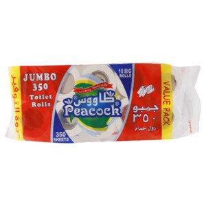 Peacock Jumbo Toilet Paper 10 Rolls