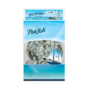 Pakfish Raw & Peeled Shrimps 31/40 1Kg
