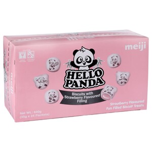 Meiji Hello Panda Biscuits With Strawberry Filling 35G X24