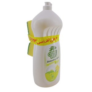 Cedre Vert Dishwashing Liquid Lemon 1.5L With Sponge