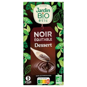 Jardin Bio Fairtrade Dark Chocolate Tablet For Dessert Organic 170G
