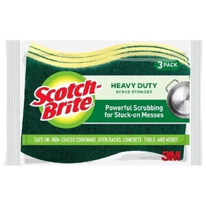 Scotch Brite Scrub Sponge Heavy Duty 3 Pieces