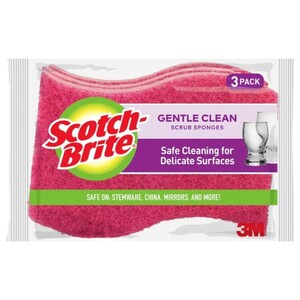 Scotch Brite Scrub Sponge Delicate Duty 3 Pieces