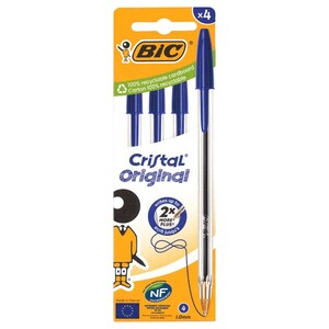 Bic Pen Cristal Original Blue 4 Pieces