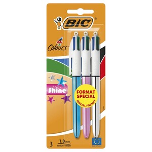 Bic Pen 4 Colours 1.0Mm 3 Pieces