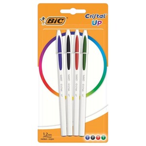 Bic Pen Cristal Up Medium Assorted 1.2Mm 4 Pieces