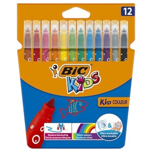 Bic Kids Felt Tip Pens Medium 12 Pieces