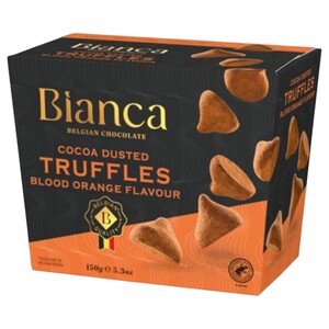 Bianca Belgian Cocoa Dusted Truffles Blood Orange 150G