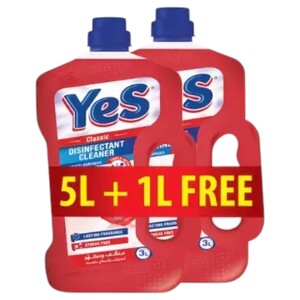 Yes Disinfectant Cleaner Classic 2 Pieces 5L + 1L Free