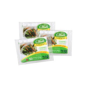 Sanita Club Food Storage Bags No:12 50 Sheets 3 Pcs