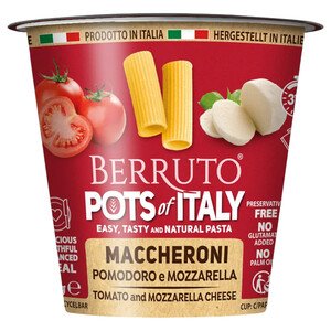 Berruto Pots Of Italy Maccheroni With Tomato And Mozzarella Cheese 70G