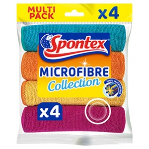 Spontex Microfibre Collection 4 Pieces 3+1 Free