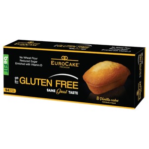 Eurocake Be Fit Cakes Vanilla Gluten Free 8 Pieces 184G