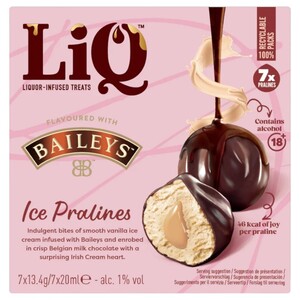 Baileys Liquor-Infused Ice Cream Ice Pralines 7 Pieces 20Ml