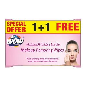 Wow Make Up Removing Wipes 25 Sheets X 2 Pcs
