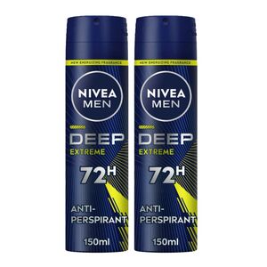 Nivea Deodorant Deep Extreme Men Spray 150 Ml Pack Of 2