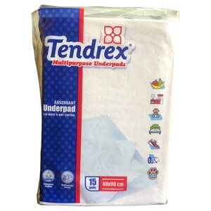 Tendrex Underpad 90 X 60Cm 15 Pieces