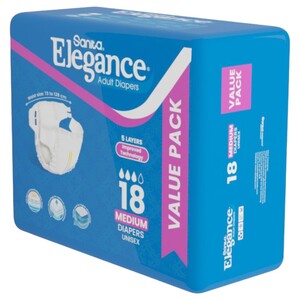 Elegance Adult Diapers Medium 18 Diapers -20% Off