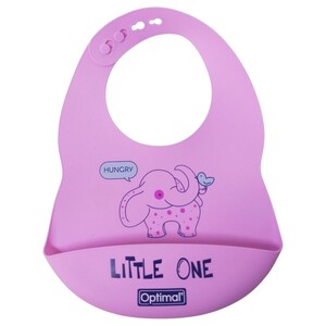 Optimal Silicone Baby Bib 4+ Months Pink